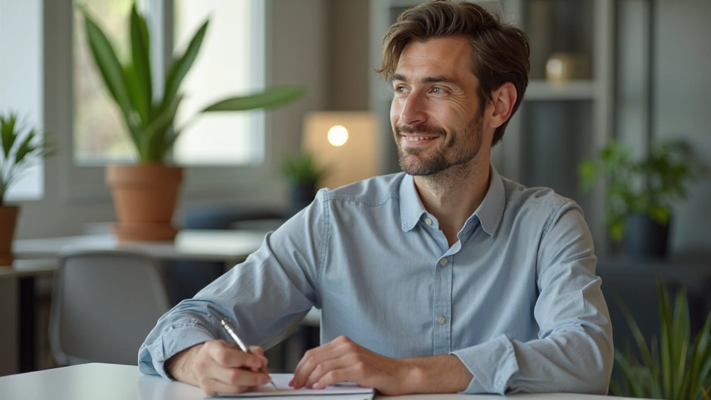 Persona energética y enfocada después de implementar pausas productivas en su rutina